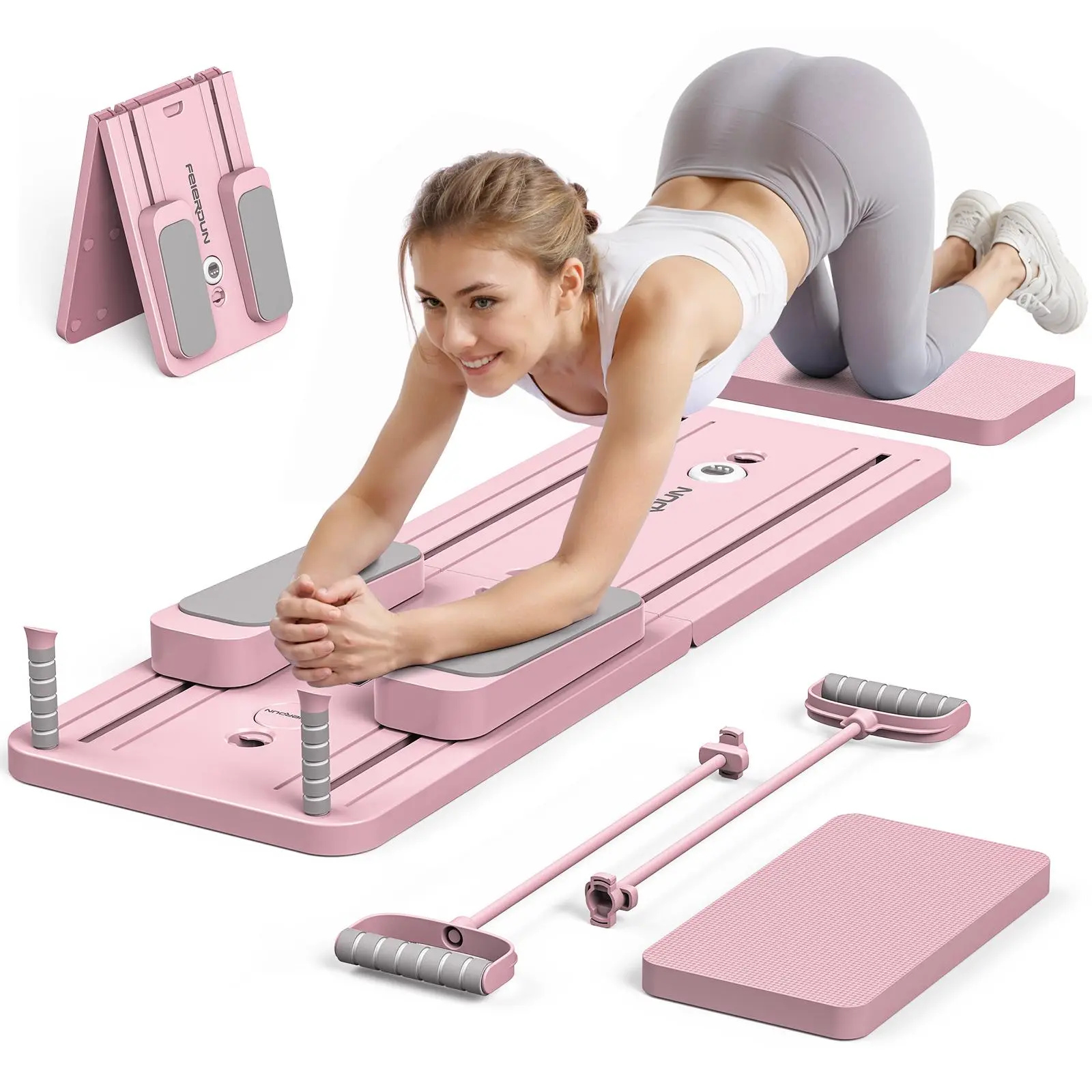 Pilate Yoga Workout - Tavola Pieghevole per Pilates, Attrezzo Multifunzione